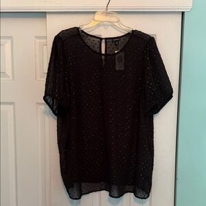 Torrid Black Sheer Blouse